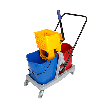 TROLLEY ECONO DOUBLE BUCKET & WRINGER 50L